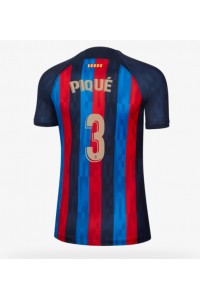 Fotbalové Dres Barcelona Gerard Pique #3 Dámské Domácí Oblečení 2022-23 Krátký Rukáv